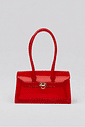 BOLSA FEMININA TRANSPARENTE VERNIZ VERMELHO GUMMY BOLSA FEMININA TRANSPARENTE VERNIZ VERMELHO GUMMY
