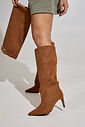 ROMY - BOTA FEMININA CANO ALTO 2 EM 1 CAMEL ROMY - BOTA FEMININA CANO ALTO 2 EM 1 CAMEL