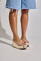 ADELE - TAMANCO FLATFORM FEMININA TIRA VINIL DOURADO