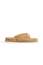 MAYA - CHINELO FLATFORM FEMININA PELOS BEGE MAYA - CHINELO FLATFORM FEMININA PELOS BEGE
