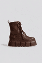 JULIETA - BOTA COTURNO FEMININO CHUNKY TRATORADA COURO MARROM JULIETA - BOTA COTURNO FEMININO CHUNKY TRATORADA COURO MARROM