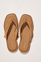 FUJI - CHINELO FLATFORM FEMININO FRANJAS COURO CAMEL FUJI - CHINELO FLATFORM FEMININO FRANJAS COURO CAMEL