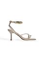 NATI - SANDÁLIA FEMININA SALTO ALTO BICO QUADRADO OFF WHITE NATI - SANDÁLIA FEMININA SALTO ALTO BICO QUADRADO OFF WHITE