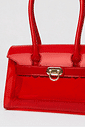 BOLSA FEMININA TRANSPARENTE VERNIZ VERMELHO GUMMY BOLSA FEMININA TRANSPARENTE VERNIZ VERMELHO GUMMY