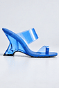 Tamanco Feminino Nic Azul com vinil vista lateral
