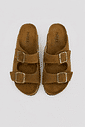 SANTORINI - FLATFORM PAPETE UNISSEX FIVELAS BEGE