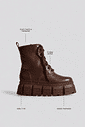 JULIETA - BOTA COTURNO FEMININO CHUNKY TRATORADA COURO MARROM JULIETA - BOTA COTURNO FEMININO CHUNKY TRATORADA COURO MARROM