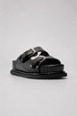 CAPUCINE - FLATFORM PAPETE FEMININA FIVELAS PRETA