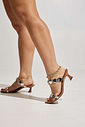 PROSPERIDADE - TAMANCO FEMININO MOEDAS PRATA COM DOURADO