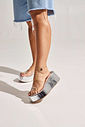 ADELE - TAMANCO FLATFORM FEMININA TIRA VINIL PRATA ADELE - TAMANCO FLATFORM FEMININA TIRA VINIL PRATA