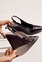 SUZAN - SCARPIN FEMININO SALTO ANABELA SLINGBACK MARROM SUZAN - SCARPIN FEMININO SALTO ANABELA SLINGBACK MARROM