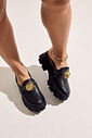 ZION - CLOG FLATFORM FEMININO TRATORADO PRETA ZION - CLOG FLATFORM FEMININO TRATORADO PRETA