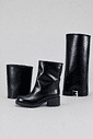 amelie-bota-feminina-3-em-1-preta Bota Feminina 3 em 1 Amelie preta com salto baixo bloco, fivela dourada e extensões de cano removíveis