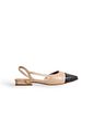 MARIA PAULA - SLINGBACK FEMININO NUDE COM PRETO MARIA PAULA - SLINGBACK FEMININO NUDE COM PRETO