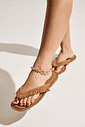 FUJI - CHINELO FLATFORM FEMININO FRANJAS COURO CAMEL FUJI - CHINELO FLATFORM FEMININO FRANJAS COURO CAMEL