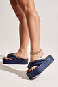 SAKURA - CHINELO FLATFORM TIRAS PUFFER AZUL MARINHO SAKURA - CHINELO FLATFORM TIRAS PUFFER AZUL MARINHO