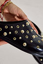 MORGAN - CLOG FEMININO TACHAS PRETO