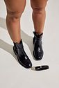 GISELE - BOTA FEMININA CANO CURTO SALTO BAIXO PRETA GISELE - BOTA FEMININA CANO CURTO SALTO BAIXO PRETA