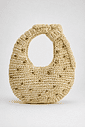 BOLSA FEMININA PALHA TACHAS DOURADAS - CRETA BOLSA FEMININA PALHA TACHAS DOURADAS - CRETA