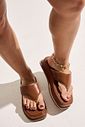BÚZIOS - CHINELO FLATFORM COURO FEMININO CAMEL BÚZIOS - CHINELO FLATFORM COURO FEMININO CAMEL