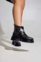 GRACI - BOTA CHELSEA FEMININA TRATORADA COURO PRETA GRACI - BOTA CHELSEA FEMININA TRATORADA COURO PRETA
