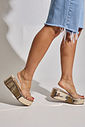 ADELE - TAMANCO FLATFORM FEMININA TIRA VINIL DOURADO