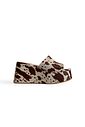MELISSA - TAMANCO FEMININO PLATAFORMA VACA OFF WHITE/MARROM MELISSA - TAMANCO FEMININO PLATAFORMA VACA OFF WHITE/MARROM