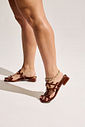 HANI - RASTEIRA FEMININA FOLHAS CAMEL