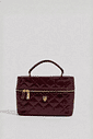 AGNES - BOLSA FEMININA MATELASSÊ LATERAL BORDÔ