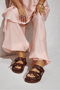 CAPUCINE- FLATFORM PAPETE FEMININA FIVELAS MARROM