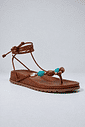 jasmim-sandalia-papete-pedras-camel Sandália feminina Jasmim camel com tira de dedo e amarração
