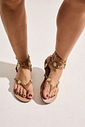 LIVI - SANDÁLIA RASTEIRA FEMININA DE DEDO CAMEL LIVI - SANDÁLIA RASTEIRA FEMININA DE DEDO CAMEL