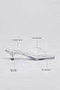 gummy-tamanco-feminino-transparente-salto-baixo Tamanco Feminino Flip Flop Gummy transparente em PVC, vista lateral destacando as tiras e o salto baixo