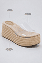 tamanco-feminino-tira-vinil-corda-capri Tamanco feminino tira vinil corda Capri - infográfico com detalhes de palmilha acolchoada, tira em vinil transparente e salto de 8cm com acabamento em corda