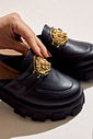 ZION - CLOG FLATFORM FEMININO TRATORADO PRETA ZION - CLOG FLATFORM FEMININO TRATORADO PRETA