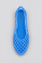 sapatilha-feminina-azul-gummy Sapatilha Feminina Azul - Gummy fotografada de cima, em flat lay, com a marca "hitzz" visível no solado interno.