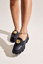 ZION - CLOG FLATFORM FEMININO TRATORADO PRETA ZION - CLOG FLATFORM FEMININO TRATORADO PRETA