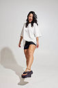 SAKURA - CHINELO FLATFORM POÁ TIRAS PUFFER PRETO E BRANCO