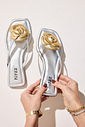 FLORA - RASTEIRA FEMININA FLOR PRATA C/ DOURADO FLORA - RASTEIRA FEMININA FLOR PRATA C/ DOURADO
