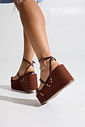 BRONX - SANDÁLIA PLATAFORMA FEMININA TIRAS CAMEL BRONX - SANDÁLIA PLATAFORMA FEMININA TIRAS CAMEL