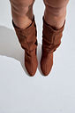 MARIAH - BOTA FEMININA CROCHÊ SALTO ANABELA CAMEL MARIAH - BOTA FEMININA CROCHÊ SALTO ANABELA CAMEL