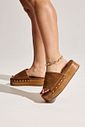 UBUD - TAMANCO FLATFORM FEMININO SALTO MADEIRA COURO CAMEL UBUD - TAMANCO FLATFORM FEMININO SALTO MADEIRA COURO CAMEL
