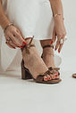 DORIS - SANDÁLIA FEMININA SALTO BLOCO 2 EM 1 CAMEL