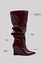 GAIA - BOTA FEMININA CANO LONGO SLOUCH BORDÔ GAIA - BOTA FEMININA CANO LONGO SLOUCH BORDÔ