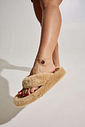 MAYA - CHINELO FLATFORM FEMININA PELOS BEGE MAYA - CHINELO FLATFORM FEMININA PELOS BEGE
