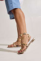 SERENA - SANDÁLIA FEMININA TIRAS VINIL DOURADO SERENA - SANDÁLIA FEMININA TIRAS VINIL DOURADO