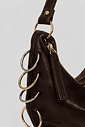 kuromi-bolsa-feminina-ombro-couro-marrom KUROMI - BOLSA FEMININA OMBRO ARGOLAS COURO MARROM