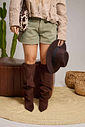 LISE - BOTA FEMININA CANO ALTO BICO FINO SUEDE MARROM LISE - BOTA FEMININA CANO ALTO BICO FINO SUEDE MARROM