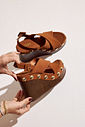 MAY - SANDÁLIA PLATAFORMA FEMININA NOBUCK CAMEL MAY - SANDÁLIA PLATAFORMA FEMININA NOBUCK CAMEL