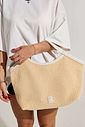 NÚIA - BOLSA FEMININA KNIT BEGE COM OFF WHITE NÚIA - BOLSA FEMININA KNIT BEGE COM OFF WHITE